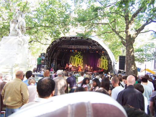 Picture -> My shoe watching The Blues Engineers on stage