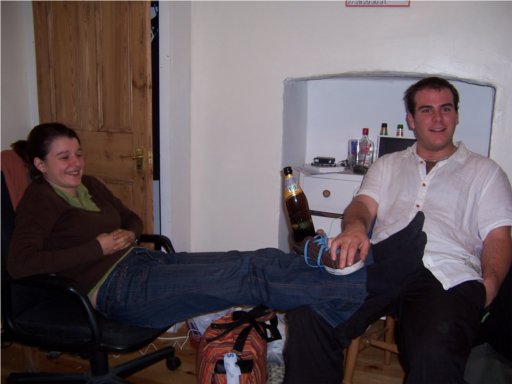 Picture -> My shoe chatting with Alice and Romain
