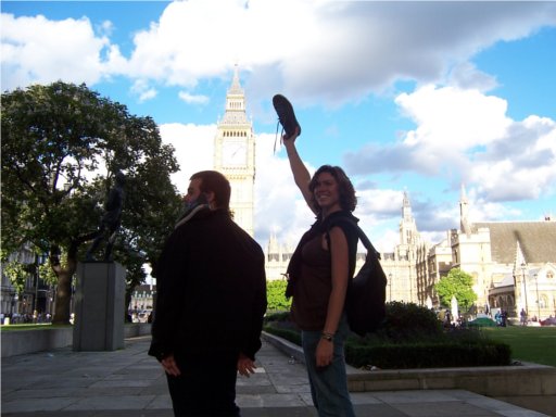 Picture -> My shoe with Charlotte, Romain and Big Ben