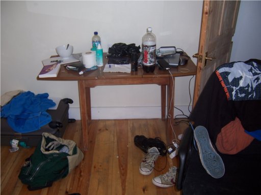 Picture -> My shoe and the mess